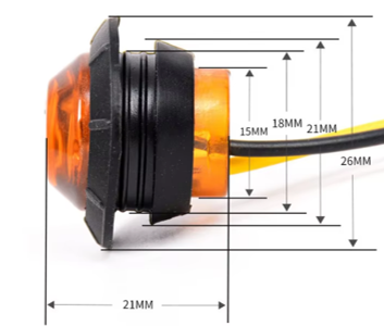 Marker and Clearance Lights for Trailers, RV's, Trucks, Boats - RED