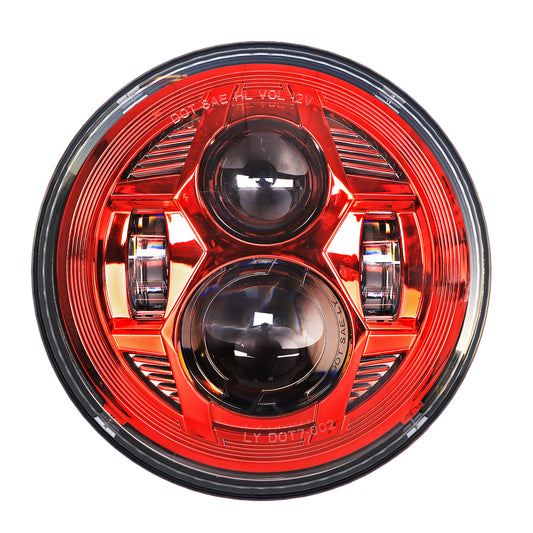 Hydrus 7" LED Headlight - Red