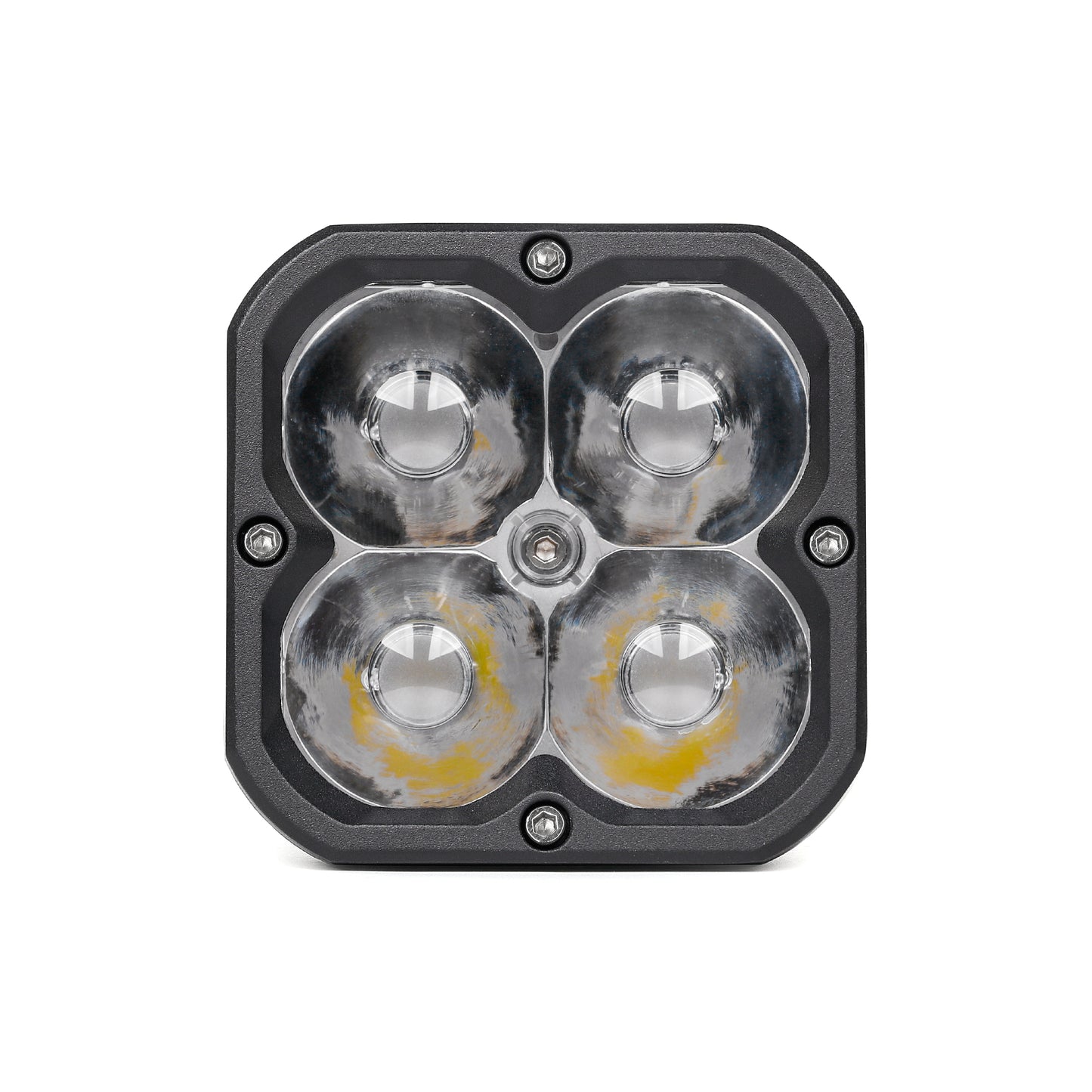 Orion 3" Square White Spot Light Pair with Amber Backlight