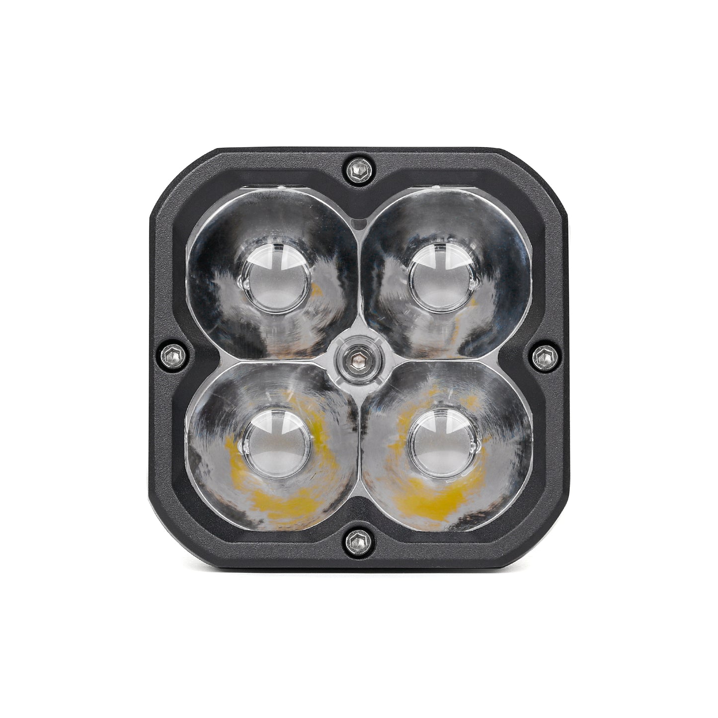 Orion 3" Square White Spot Light Pair with Amber Backlight