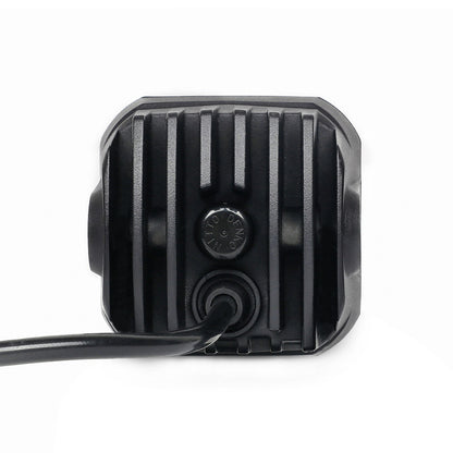 Orion 3" Square White Spot Light Pair with Amber Backlight
