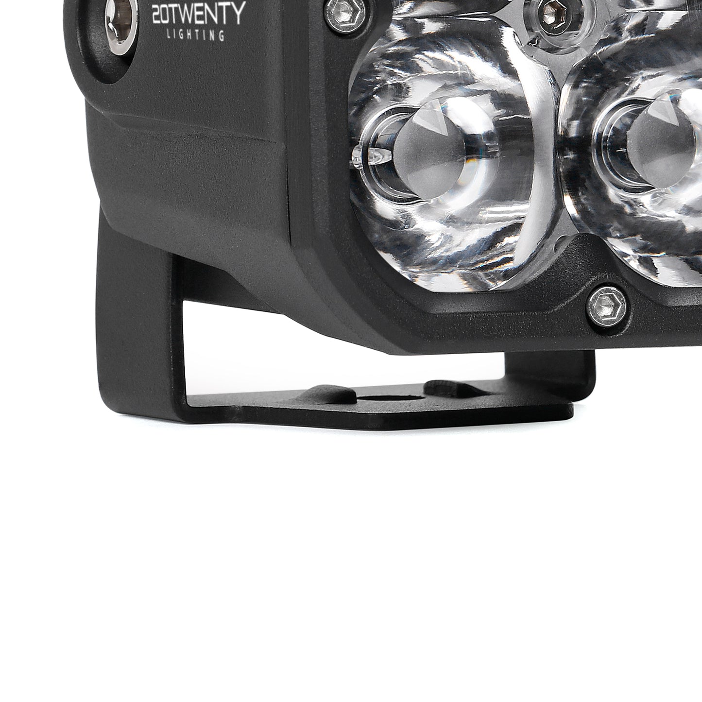 Orion 3" Square White Spot Light Pair with Amber Backlight
