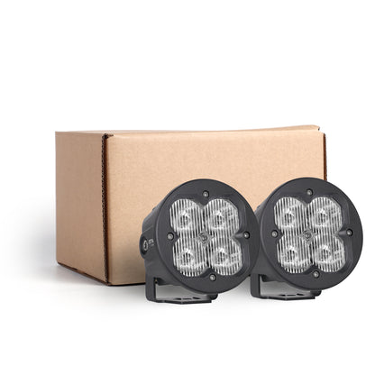 Orion 3" Round White Driving Light Pair with Amber Backlight