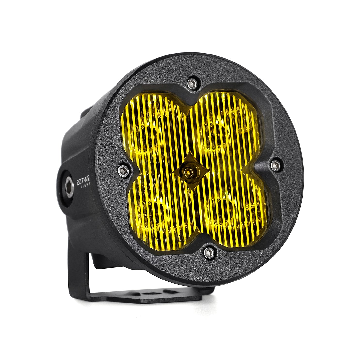 Orion 3" Round Yellow Driving Light Pair with Amber Backlight
