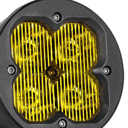 Orion 3" Round Yellow Driving Light Pair with Amber Backlight