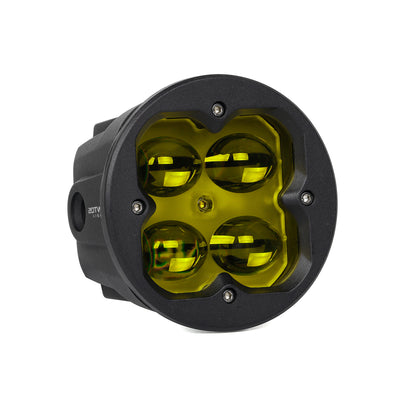 Orion 3" Round Yellow Fog Light Pair with Amber Backlight