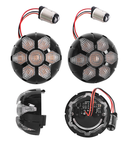 Black Out Brake Lights/Turn Signals for Harley Davidson
